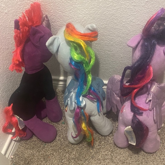My Little Pony Plush Set - Purple, Light Blue, Lilac - Trio of Ponies - Picture 7 of 8